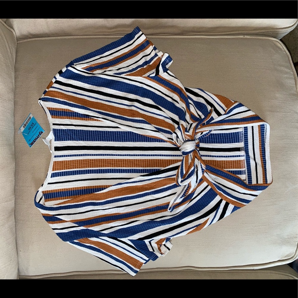 Love Tree Striped crop top